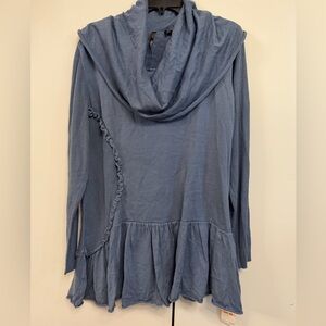 Skye's the Limit Dusty Blue Knit Tunic Top